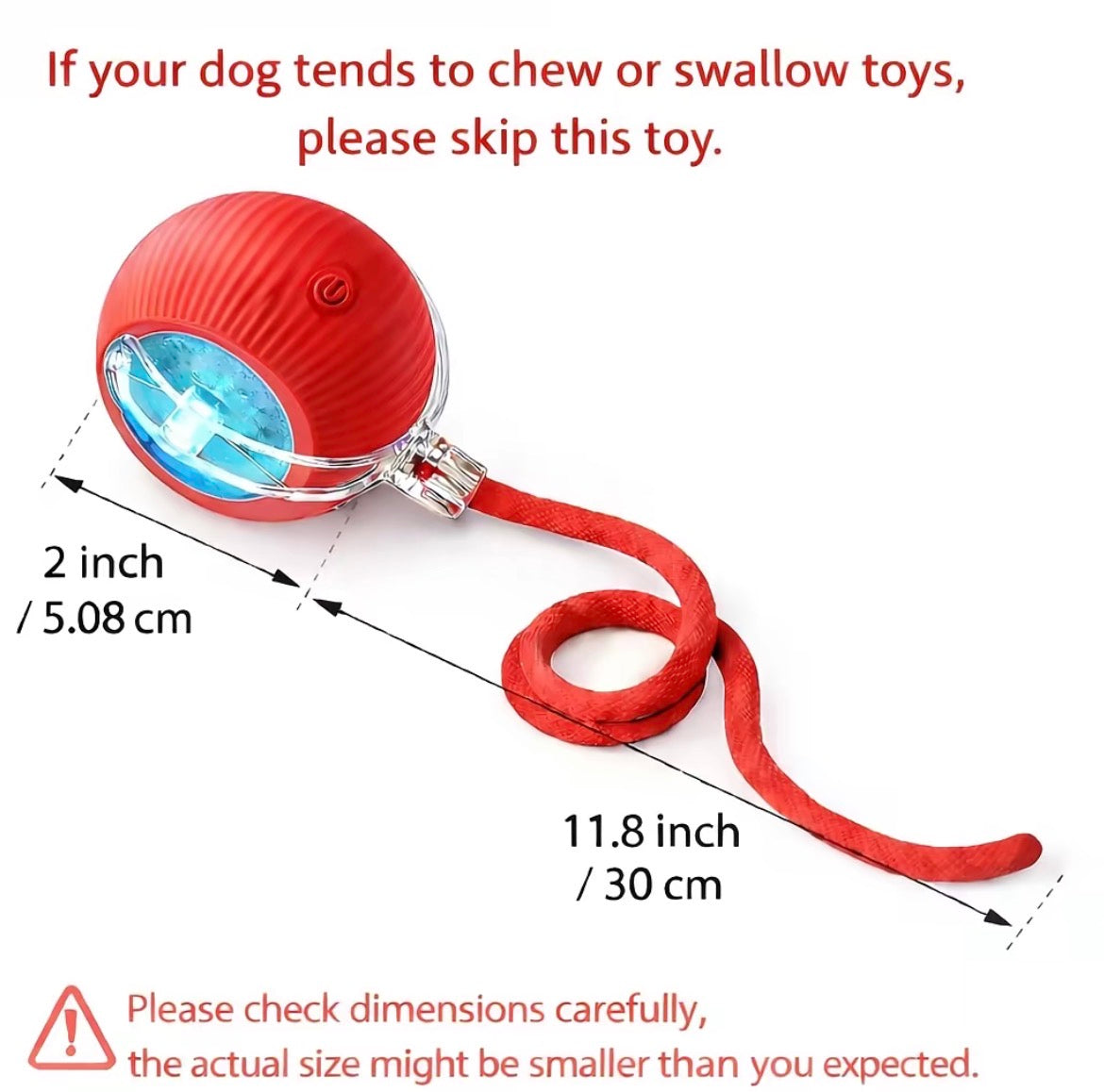 Interactive Cat & Dog Teaser Toy with Two Additional Tails, Kitten Rolling Ball Toy, Pet Supplies, Dog & Cat Accessories Cute Dog Toys